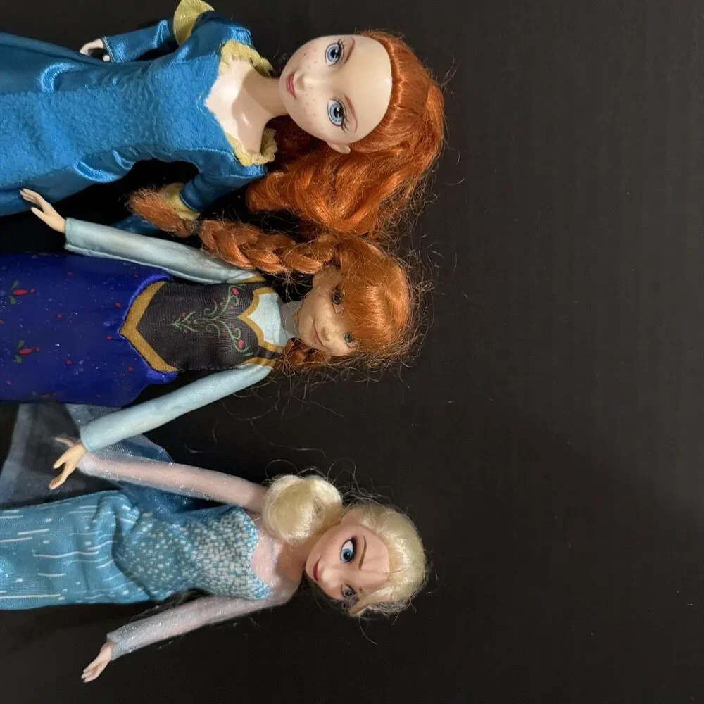 Disney Princess Doll Lot of 3 - Merida, Anna, Elsa 12”Fashion Dolls Frozen Brave